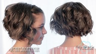 Flat Iron Curls For Short Hair! ❤❤