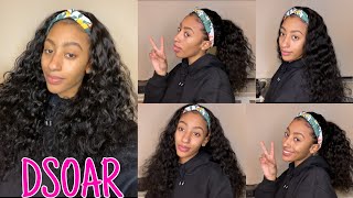 Install, Style & Wear This 22 Inch Water Wave Headband Wig || Dsoar Hair
