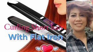 Curling Short Hair With Flat Iron| Short Hair Style