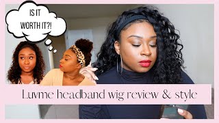 Headband Wig Install & Review | Is This Wig Worth It?! How To Style | Easy Protective Styles Luvme