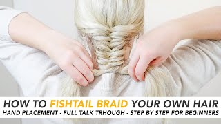 How To Fishtail Braid Your Own Hair Step By Step For Beginners  Cute & Easy Braid For Everyday [Cc]