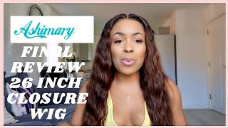 Ashimary Final Hair Review On 6X6 Lace Closure 26 Inch Wig |Best Affordable Wig Aliexpress