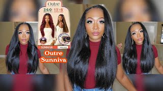 Outre 360 Frontal Lace 100% Human Hair Blend 13X6 Hd Lace Front Wig Sunniva Wig