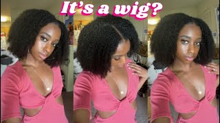Wow, Looks Like My Real Hair! Best Natural Looking Kinky Curly V Part Wig!