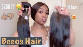 5X5 Skinlike  Real Hd Lace Closure & Bundles Ft Beeos Hair Unboxing/First Impressions