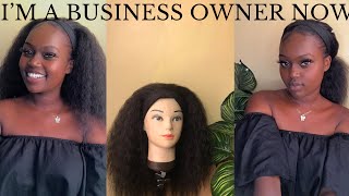 Starting My Own Hair Business At 21 ||Headband Wig Review