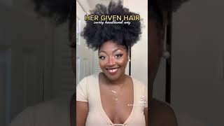 How I Do My Puff Using My Afro Headband Wig Featuring Hergiven Hair