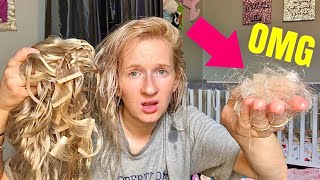 My Hair Fell Out With Tape In Extensions!!!!   First Time Removing