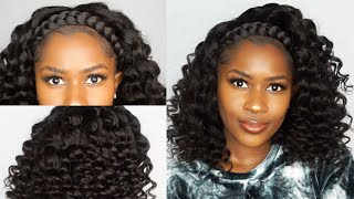 Easy Diy Braided Headband + Beautiful Wand Curls On A Versatile Wig!!!|Wigencounters
