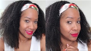 Easy Natural Kinky Curly Headband Wig|| Divas Wigs