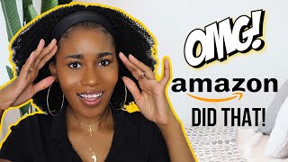 I Bought A Wig From Amazon & I'M *Shook* | You Need This Amazon Afro Kinky Headband Wig! |