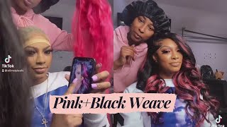 #Viral Hot Pink Color Quick Weave Hair Styles - 100% Human Hair | #Ulahair