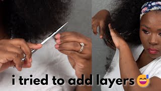 Cutting My Hair Into Layers, And This Is What Happened...Toyotress Kinky Curly Headband Wig