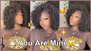 Best Invisible Lace Wig Review!✨ Detailed Install Tutorial, 14Inch Kinky Curly | Elfin Hair