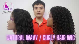 Natural Wave Remy Hair Wig Review, Curly Wig Review,  Human Virgin Hair 5X5 Hd Lace Wig Install