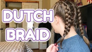 An Easy Dutch Braid Tutorial W/ Grips On Short Hair