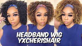 Kinky Curly Synthetic Headband Wigs | Beginner Friendly | Yxcherishair | Lindsay Erin