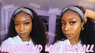 The Quickest + Easiest Wig Install!!! Vivi Babi Headband Wig Review (No Lace + No Glue)
