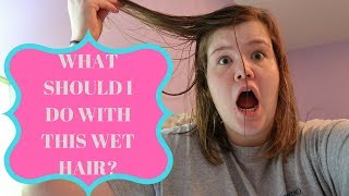 4 Easy Hairstyles For Short Wet Hair Before Bed!