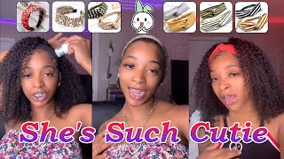 How To Quickly Apply Headband Wig? No Glue Need! Kinky Curly Bob Wig Review Ft. #Ulahair