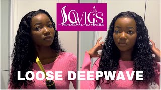 Wig Install For Beginners | Melted 13 X 4  Lace Frontal |  Loose Deepwave  Ft Sowigs