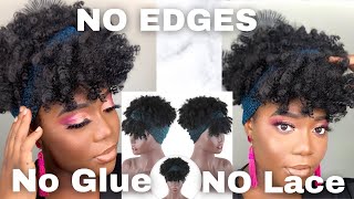 Amazon Headband Wig | No Edges | Natural Hair Kinky Curly Headband Wig