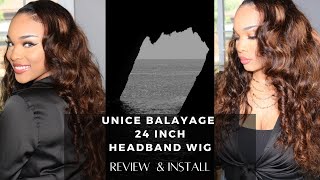 UNice Balayage Headband Wig Review & Install | Caitlyn Ashlet M