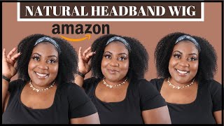 Most Natural Headband Wig || Ft. Bly Hair On Amazon || Kinky Curly Hair ||  Ashley Clarke