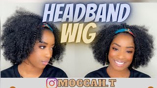 How To|| 8" Kinky Curly Headband Wig Review|| Get Fixed In 5 Minutes For Less Than $25|| Moccah