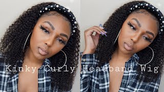 Kinky Curly Headband Wig Ft Jaja Hair