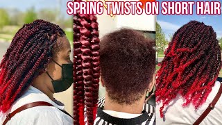 Braiding & Gripping Spring Twists On Short Hair