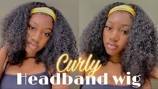 10 Second Wig Challenge! |Ft. Luvme Hair Jerry Curl 18Inch Headband Wig|