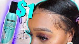Dollar Tree Glueless Install!??| *Perfect Natural* Invisible Knots Transparent Lace Wig Ft Alipearl