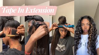 Tape Ins On 4C Hair  Highlight Kinky Straight 26” Tape In Human Hair Extensions | #Ulahair Review