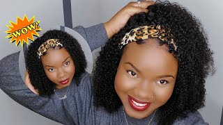 Super Natural Afro Curly Headband Wig! No Work Needed!| Ft. Supernova Hair