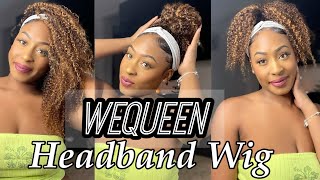 Best Natural Looking Kinky Curly Headband Wig!! | Ft. Wequeen Hair