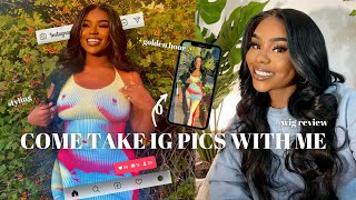 How To Take Glowing Instagram Pictures!  | Solana Wig & Review + Styling My Outfit, Model Tips ✨