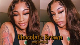 This Color Is Giving!  Chocolate Brown Wig Install | Alipearl Hair Review