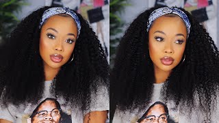 Must Have Best Kinky Curly Headband Wig- Ft Curlyme Hair