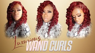 Luxurious Wand Curls On Weave  | Deep Wave Bundles 4X4 Lace Closure Wig | Detailed Step By Step