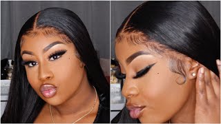 Exotic Baby Hairs + 40'' Wig Install | Wiggins Hair