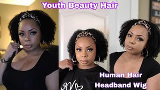 Youth Beauty Hair Collection| Lazy Girl Headband Wig Brazilian Hair Afro Kinky Curly