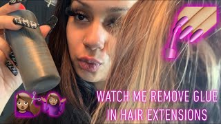 How I Remove My Glue In Hair Extensions **Start To Finish**