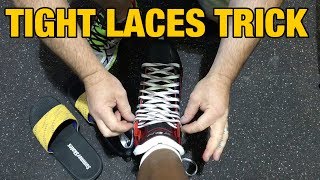 Quick Trick To Tie Your Hockey Skate Laces Tighter - Reduce Foot Slippage