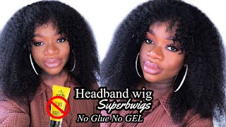 Affordable & Effortless Kinky Curly Headband Wig| Easy Hairstyles For Ladies | Ft Superbwigs Review
