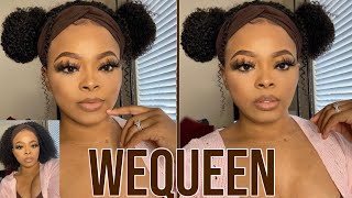 Best Natural Kinky Curly Headband Wig Ft. Wequeen Hair
