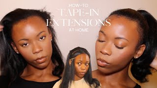How-To | Installing Tape-In Extensions On Fine Natural Hair At Home | 7 Strands Raw Extensions