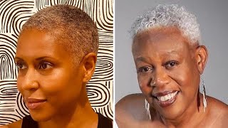 60 Cute And Easy-To-Style Short Hairstyles/Haircut For Matured Black Women | Grey Hair | Salt&Pepper