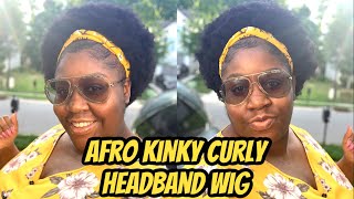 Best Afro Kinky Curly Hair | Diy Headband Wig | New Headband Wig Cap | Exyhair | Missuniquebeautii