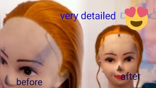 How To Customize Hairline On A Lace Frontal Wig Step By Step For Beginners.
